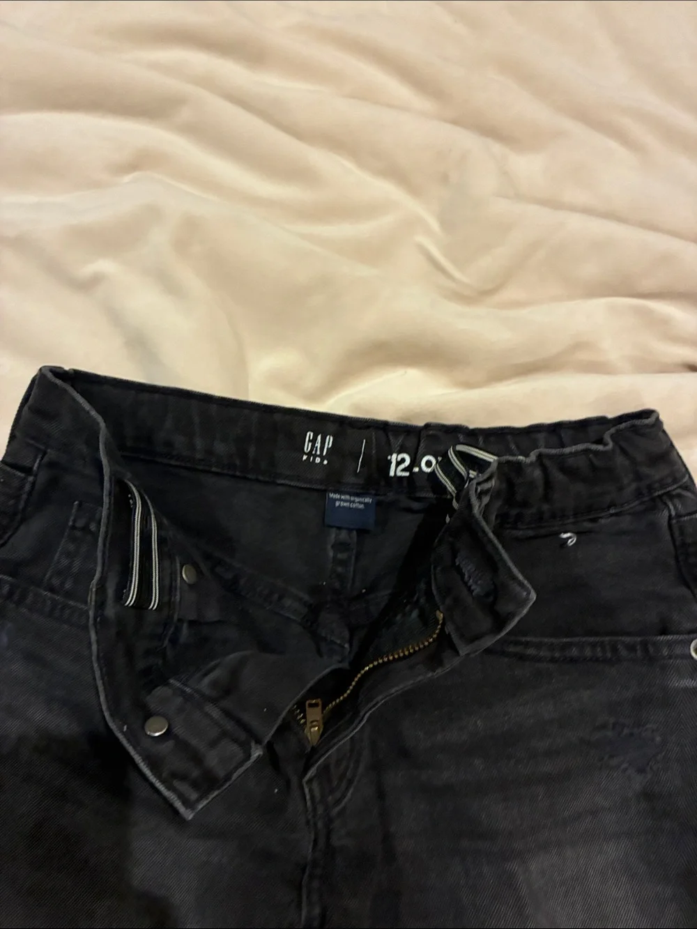 GAP Black Denim Raw Hem Jean Shorts